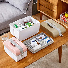 EXCEART Cassetta di Pronto Soccorso Custodia per Medicinali con Scompartimenti Divisi Kit di Emergenza per La Famiglia per Viaggi in Casa in Auto Marrone L
