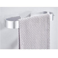 Portasalviette da parete in alluminio satinato a forma di U unipolare forato-C1_Lunghezza 25 cm Da Parete Autoadesivo Porta Salviette da Bagno