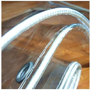 JXQ Telone Trasparente in Vetro Trasparente, Spessore Impermeabile, con Occhielli, Resistente, per Pesca all'aperto, Campeggio, Resistente al Calore e alla Polvere, 0.3mm/400 g/m2