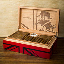 Humidor Cigar Humidor Scatola di Sigari in Legno di Cedro Accessori per Sigari Traspiranti E Che Assorbono L'umidità La Vernice per Pianoforte può Contenere 100 Sigari