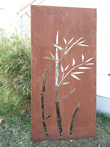 Zen Man - Paravento con motivo in bambù naturale