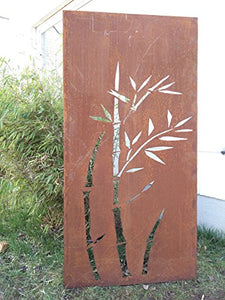 Zen Man - Paravento con motivo in bambù naturale