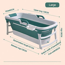JFIOSD Vasca da Bagno Pieghevole per Bambini, Vasca Portatile per Adulti, Vasco da Bagno Animale per Una Semplice Spa,Installazione Facile,Blu,128CM
