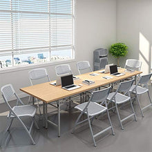 GZLL Sedia impilabile, Sedia Pieghevole, Sedia da Ufficio, Telaio per Tubi in Acciaio, Schienale Cavo ABS e Sedile, Poltrona da Campeggio in plastica (Colore : Nero)