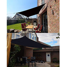 CH-GTJ Tenda A Vela, Tenda Parasole Esterno Rettangolare, Telo da Sole in HDPE, Anti-Raggi UV, Parasole per Esterni, Giardino, Cortile,Nero,3X4m