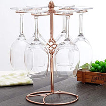 Portabicchieri da vino, classico, in metallo bronzo, con 6 ganci, da tavolo indipendente, per la casa e il bar 220 x 290mm Come da immagine
