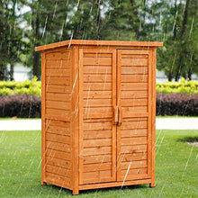 BESTSOON Armadietto da Esterno per Mobili da Giardino Attrezzo Esterno Governo di Legno Impermeabile Locker Balcone Toolbox Garden Storage Box Patio Governo di immagazzinaggio