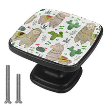 Pianta animale lama 4 PCS Pomelli per Porta, Pomolo per Mobile, Pomelli per Mobili con Viti, Maniglia per Armadietto, Pomelli per Porta, Pomelli per Cassetti per Porta, Armadio, Cassetto e Credenza