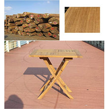 CGBF-Set di Mobili da Giardino in Teak Resistente alle Intemperie,Set Bistrot in Legno Vivente,Tavolo e Sedie Pieghevoli per Terrazze e Balconi,D