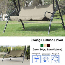 Emoshayoga Coprisedile Ultraleggero a 3 posti 150 x 50 x 10 cm per Swing Brond novità(Beige)