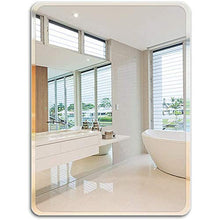 AYJS Specchio da Bagno, Specchio per Il Trucco Autoadesivo A Parete, Semplice, Elegante, Anticorrosione, Nessuna Deformazione, Design Smussato Arrotondato, Liscio E Non Deformabile