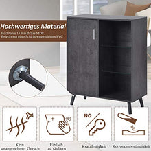 Q-HL Comodino Armadio Laterale con Credenze con Porta con 3 Ripiani Regolabili Integrati 3 Ripiani Aperti per Soggiorno Camera da Letto