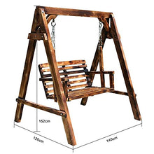 ANBO Sedia A Dondolo in Legno per Veranda, Aliante da Esterno con Supporto | Divanetto Altalena Portico in Legno per Giardino Esterno E Terrazza