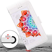 ikasus Cover Compatibile con Samsung Galaxy J7 2018 Custodia Motivo Floreale Custodia a Portafoglio in Pelle PU con Cavalletto e Custodia a Libro,Bianca