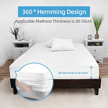 Lvelfe Coprimaterasso impermeabile, 160 x 200 cm, 100% cotone biologico, impermeabile, antiacaro, traspirante, protezione impermeabile