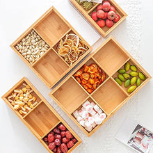 MagiDeal Legno 9-Scomparto Organizer Vassoio Quadrato Spuntino Frutta Secca Piatto Piatto di Stoccaggio Organizzatori per la Caramella Dessert Noci Cibo la