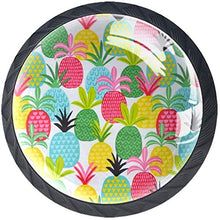 Ananas Colorato Pomelli per Porta Set di 4 Pomelli per Mobili Manopole per Cassetti Cucina Armadio Vetro