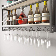 LLT Wine Rack, Cremagliera Della Decorazione Della Parete Della Novità, Wine Rack Mensola Di Vetro a Parete in Legno Bottiglia e Iron & Wine e Del Supporto Della Cremagliera Di Vetro Di Immagazzinagg