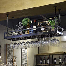 HZWLF Wine Bar Stile Semplice Ferro da Appendere Bicchiere da Vino Cremagliera Decorazione a soffitto Scaffale Bar Conservazione Natale