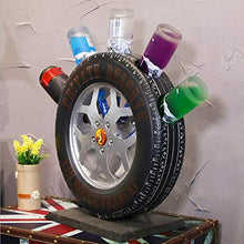 Semplicità Elegante Retro Forma Di Pneumatici in Metallo Cremagliera Del Vino Creativa 5 Ornamenti a Griglia Rack Bar Ristorante Desktop Partizione Decorazione Regalo Nero Bello Ed Elegante, HJJ