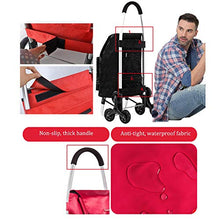 LIUJIE Carrello da Trasporto Leggero a 6 Pezzi da 60 Litri Carrello da Arrampicata Pieghevole Portatile Pieghevole - Borsa per la Spesa Impermeabile - Indossare e per riporre Facilmente,Nero,6rounds