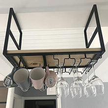 Portabicchieri da Appendere in Legno Massello, Portabicchieri da caffè, Portabicchieri, Adatto per Ristorante/Bar/Famiglia, Mensola A Soffitto ， 4 Dimensioni (Size : 100 * 30 * 50cm)
