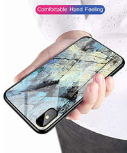 Suhctup Compatibile con iPhone X Custodia Protettiva in Vetro Temperato 9H + Cornice Paraurti in TPU Silicone Morbido Assorbimento degli Urti a 360 Gradi Protezione -Marmo 1