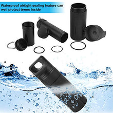 KLYNGTSK 3 PCS Portapillole in Alluminio Impermeabile Mini Contenitore per Pillole Portabile Portapillole Portachiavi in Alluminio per Emergenza e Viaggio (Nero)
