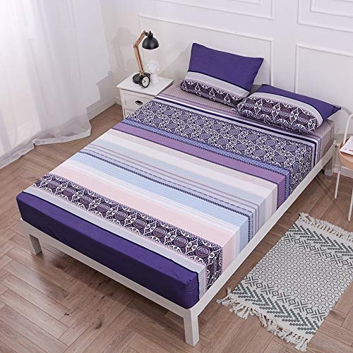 ABUKJM - Coprimaterasso impermeabile con stampa a colori, per letto singolo e matrimoniale (colore 15,220 x 200 x 25 cm)