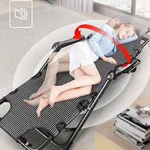 GJX Sedie a Sdraio Reclining Sdraio da Spiaggia Sedia con Cuscini Imbottiti e poggiapiedi for Il Giardino Esterno di Campeggio all'aperto Spiaggia Design (Color : Black)