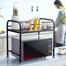 LYM &ripiano di stoccaggio Ripiano da Cucina, ripiano Multifunzione for Forno a microonde Ripiano for Uso Domestico in Acciaio Inossidabile -2 Strati Scaffale di Finitura