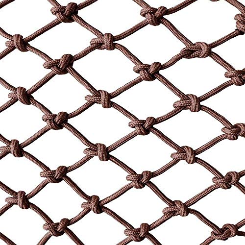 XLYAN Colore Decorativo Rete, Rete di Sicurezza for Bambini Balcone Recinzione Rete Asilo Rete di Protezione Scale Anti-Caduta Rete Gatto Rete di Tessitura Netto Arrampicata Amaca Altalena,Brown