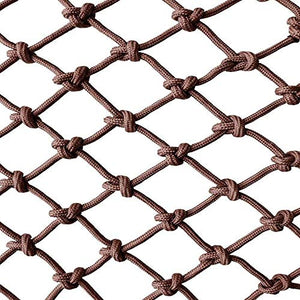 XLYAN Colore Decorativo Rete, Rete di Sicurezza for Bambini Balcone Recinzione Rete Asilo Rete di Protezione Scale Anti-Caduta Rete Gatto Rete di Tessitura Netto Arrampicata Amaca Altalena,Brown