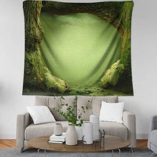 Daesar Arazzo per Letto, Arazzo Personalizzato Verde Foresta Fantasia Telo da Mare 150x100CM Arazzo Poliestere