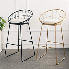 LIYIN-Sedie Sedia da Bar con Sgabello Alto Dorato, sgabelli da Bar per seggiolone per Colazione, Sedia da Pranzo Creativa per Cucina in Ferro battuto per la casa (Altezza Seduta: 65 cm / 75 cm)