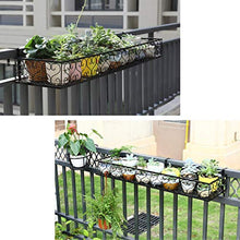 Stand per Fiori in Metallo Nero, pianta per Interni ed Esterni, Stand per pianta Rettangolare in Ferro Art (Dimensioni : 60cm)