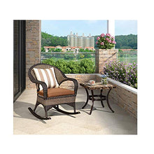 XinQing-Sedia a Dondolo Sedia a Dondolo all'aperto reclinabile, Telaio in Lega di Alluminio, Sedia retrò PE Rattan, Adatta per Giardino, terrazzo, Cortile 60x86x89cm
