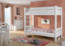 Erst-Holz Letto a Castello Bianco Anche per Adulti 80X190 nicchia 100cm divisibile 60.16-08-190WT100