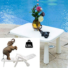 LINGZE Sedie da Campeggio Sedia Pieghevole reclinabile Portatile con tavolino Staccabile per Campeggio, Spiaggia, Piscina