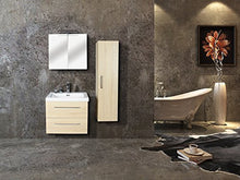 Jindoli - Mobile sottolavello, 2 cassetti, 60 cm, SDB 60 x 46 x 48 cm, colore: rovere chiaro beige