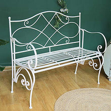Panca da Giardino 2 Posti In Metallo Panca da Terrazza,Telaio In Ghisa Per Il Tempo Libero Sede Del Cortile,Panca da Balcone da Esterno Con Schienale E Braccioli,Portico Mobili da Giardino Decorativ