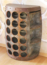 Portabottiglie 1486 di Vino a barile con Scaffale per Vini Altezza 72 Centimetri Botte armadietto, tavolino, Wine Bar in Legno