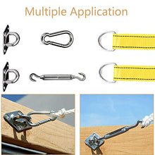 DASIAUTOEM Kit di Fissaggio per Vela Parasole, Kit per Fissaggio Installazione a Vela per Triangolo e Rettangolo, Hardware Kit Tenda a Vela, Kit per Tende da Giardino in Acciaio Inossidabile 304