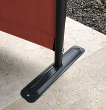 QUICK STAR Paravento da Giardino 340 x 165 cm 6 parti pieghevole Divisorio in Tessuto Balcone Protezione della Privacy Rosso-Arancio