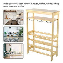 10 Bicchieri Porta Bottiglie da Vino Portabottiglie in Legno, Portabottiglie da Vino a 6 Strati Scaffale per Vino in Bambù con 10 Portabicchieri
