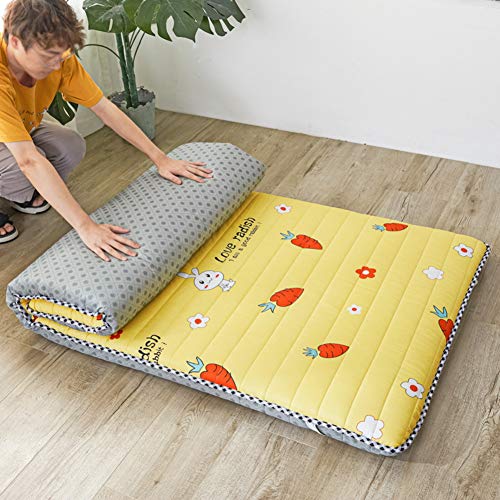 LXSHMF Tatami Materasso da Terra,Tradizionale Giapponese Futon Materasso Letto Pieghevole Pad Tatami Mat Dormitorio Materasso Topper per Famiglia,Hotel,Picnic,Campeggio Giallo 120x200cm(47x79inch)