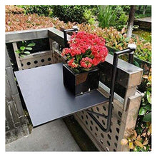 Balcone Appeso Tavolo in metallo in metallo in ferro battuto tavola pieghevole appeso semplice mini parete hanging scrivania scrivania tavolo da pranzo (nero) (taglia: per ringhiere 4-11,5 cm di largh