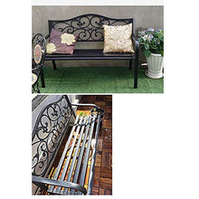 Sedie da parco Panchine doppie per esterni, panchine da terrazza in ferro battuto con braccioli, decorazioni per famiglie, panchine da parco per il tempo libero, per portici / parchi / cortili