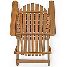 Deuba® Sedia Prendisole Relax Adirondack in Legno d' Acacia Pieghevole estremità arrotondate per Giardino o terrazza
