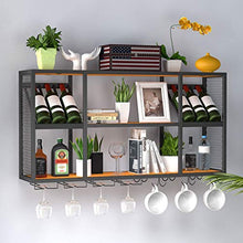 Porta bottiglie Titolare armadietto del vino bagagli stand ampi ripiani Capacità di memoria riposare for Bar Ferro battuto Hanging Restaurant Wine Rack parete della casa di Wine Cooler Cantina for vin